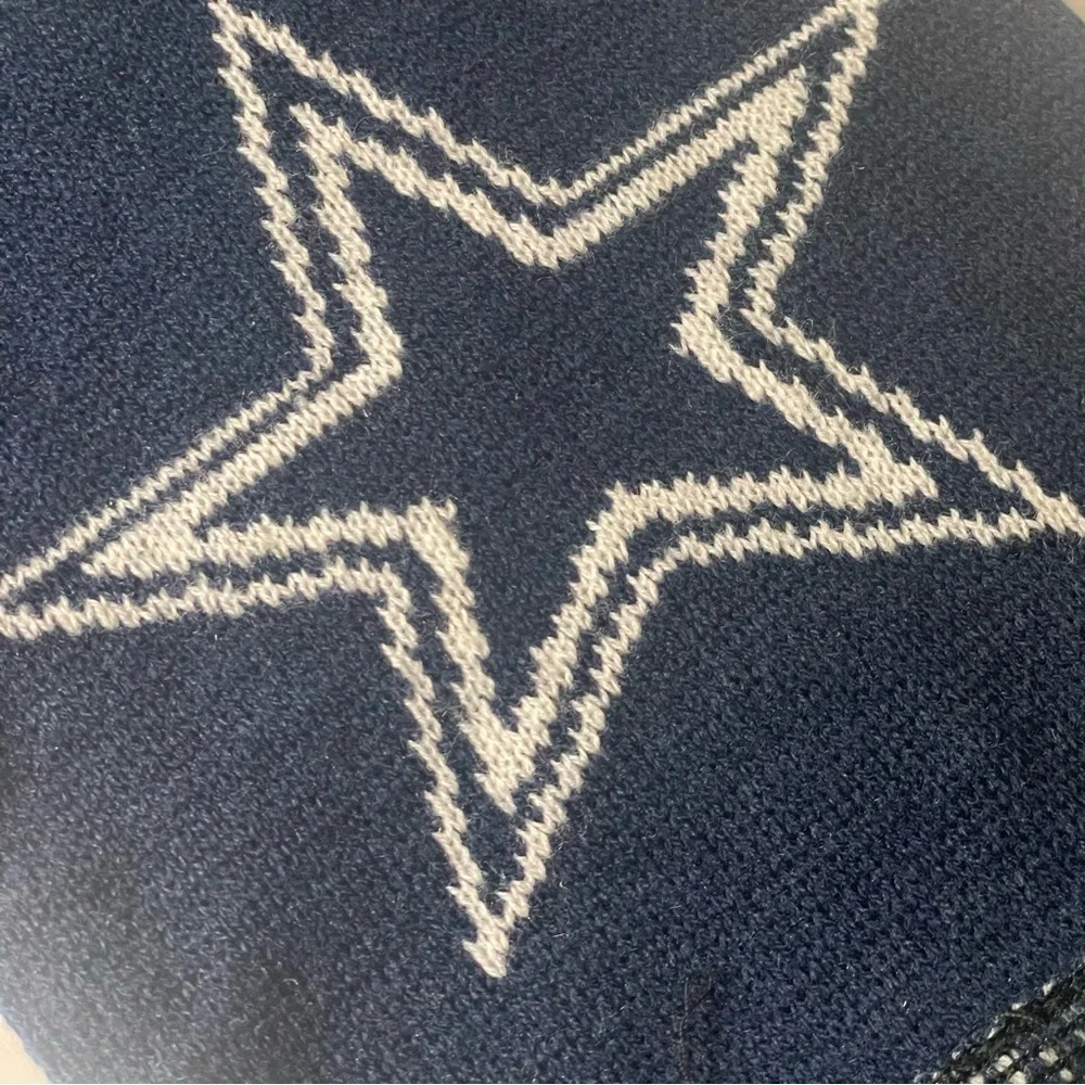 Dallas Cowboys Navy White and Gray Knit Winter Scarf Football